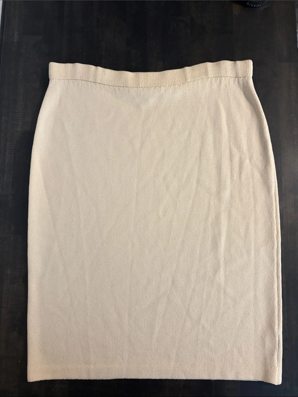 Vintage St. John Collection Off White Santana Knit Pencil Pull On Skirt Size 10